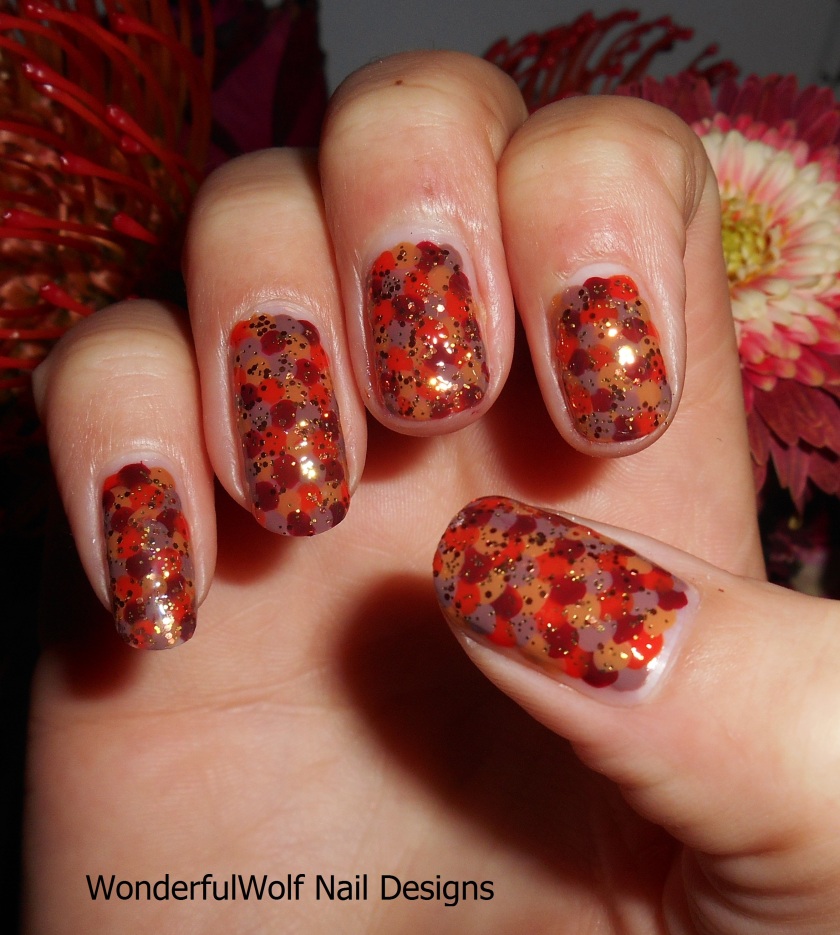 Autumn Scales with Glitter