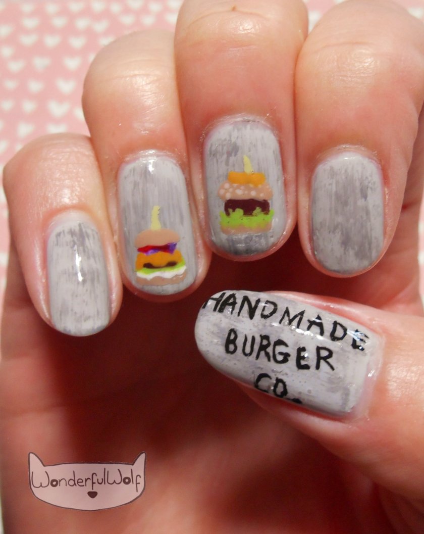 Handmade Burger Co Nail Art